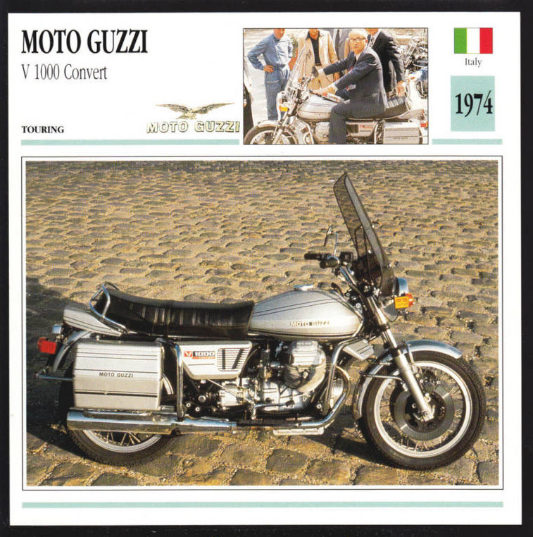 1974 Moto Guzzi V 1000cc Convert (949cc) Motorcycle Photo Spec