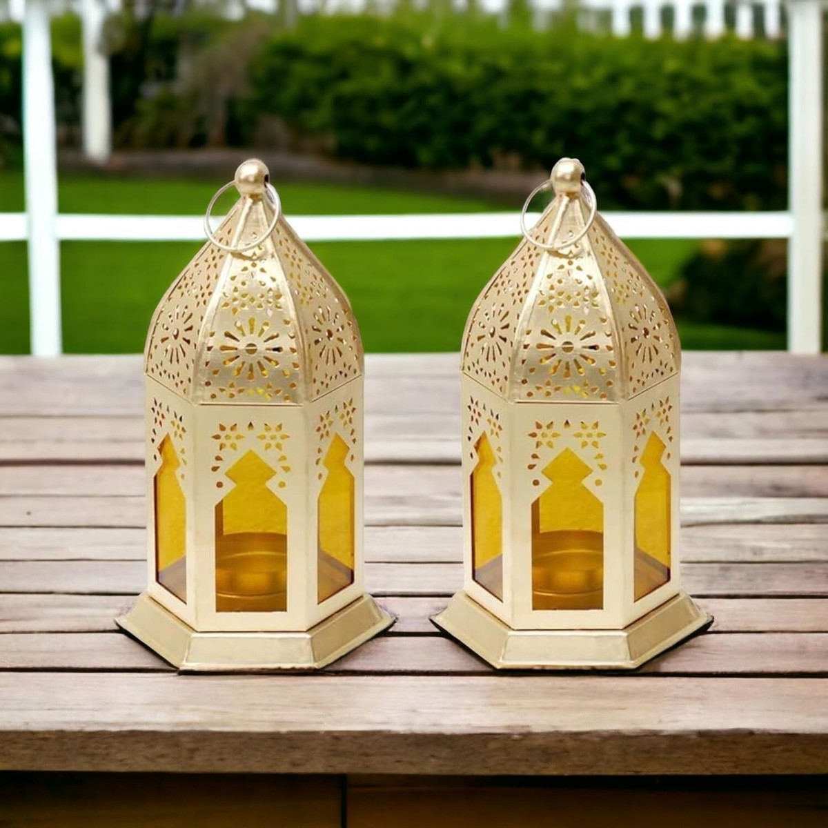Moroccan style, Hanging glass Tealight Candle Holder Lantern for