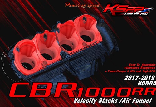 Velocity Stack HONDA Honda CBR1000rr 2017-20 CBR 1000 RR Air Intake Funnel - Picture 2 of 9
