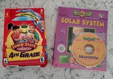 CD Jump Start Advanced 4th Grade PC, 2003  Interfact Solar System Book  Disk