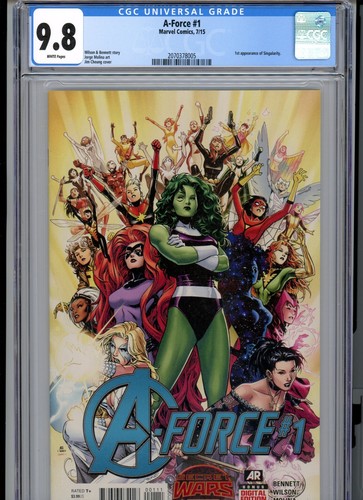 A-Force #1 2015 Marvel Comics CGC 9.8 White 1st Appearance of Singularity