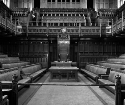 Bar of the House in the new House of Commons Chamber 1950 Old Photo