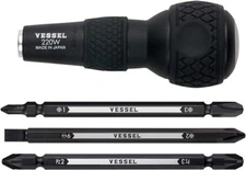 Vessel Standard Ball Grip Metric Drivers Jis Screwdriver Set No.220W-3 NEW