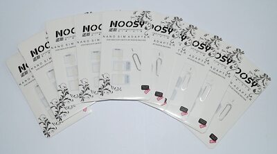 10x Noosy Micro Nano SIM Adapter Sim Karten Adapter Kit Eject Pin 10er Pack