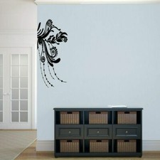 Corner Flourish Wall Decal - Flowers and Shapes Wall Art Accents Decals Stickers