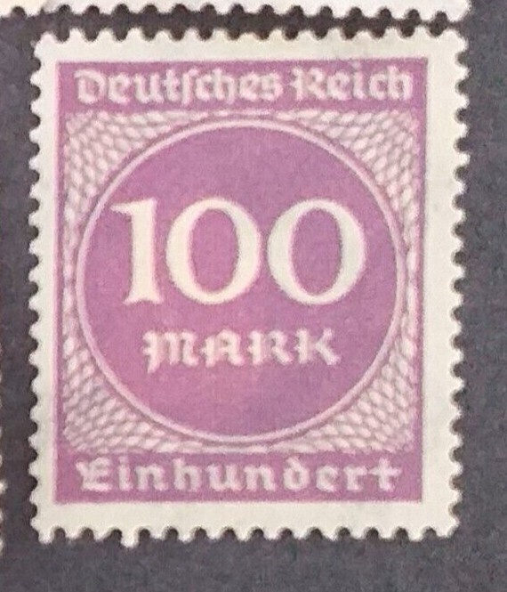 German Reich Empire Stamp 100 to 1000 mark 1923 Inflation Period Value