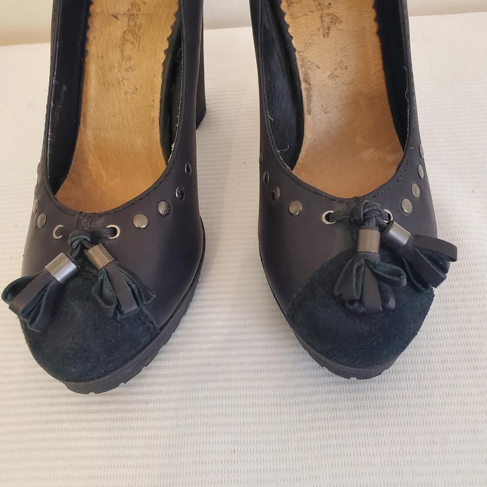 Zapatos de salón Diesel Cuir Desir D'Vent de cuero para mujer 37 EU 7 EE. UU. negros  Foto 4 de 4
