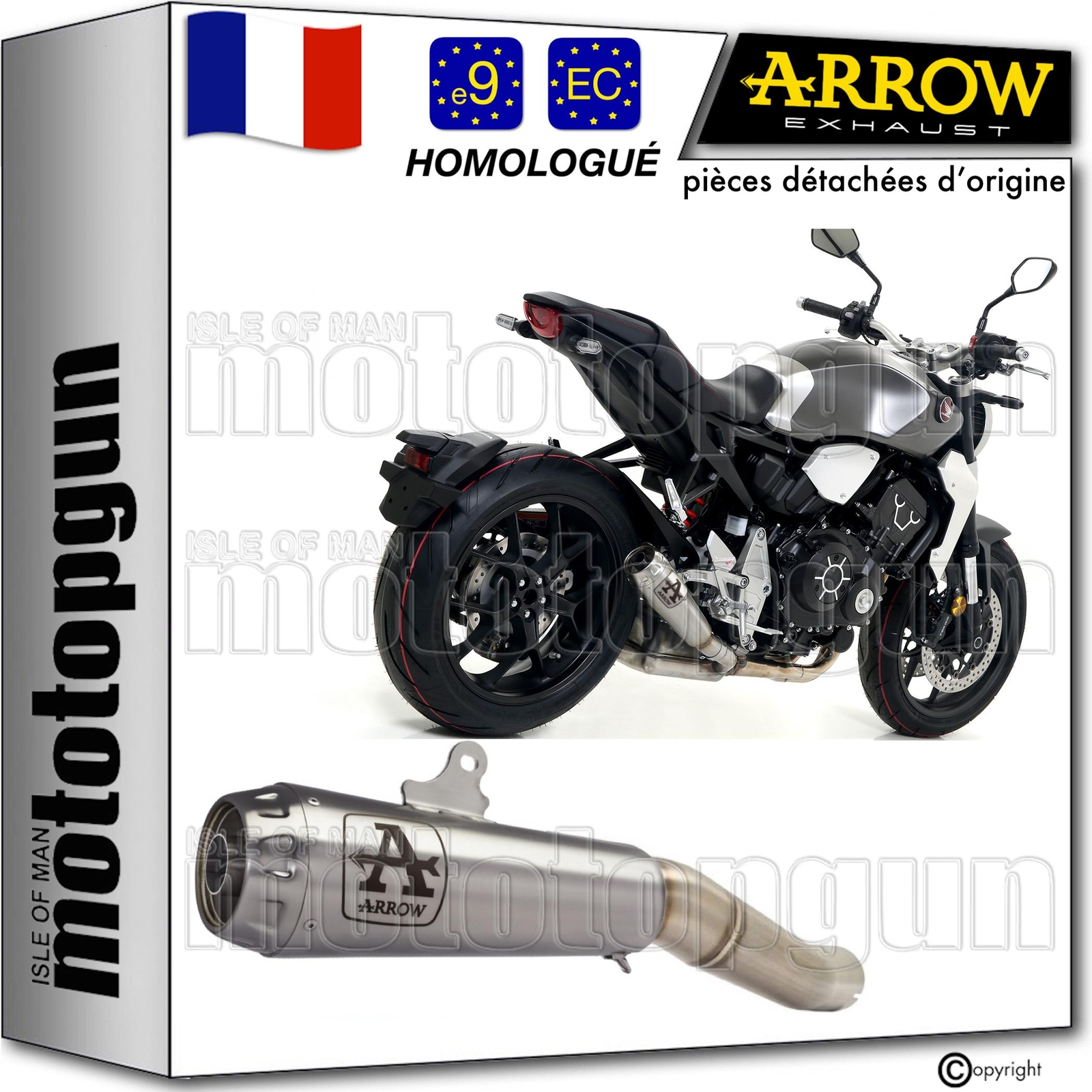 Pot Arrow Pro-Race homologué augmentant le couple de la Honda CB 1000 R 2020