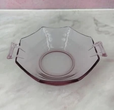 Vintage Heisey Octagon Lavender Glass Orchid Color Mint Dish 8in Purple 