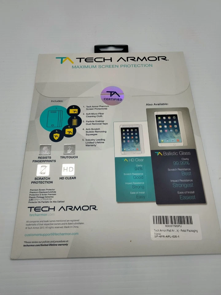 Lot of 2 Tech Armor Maximum Screen privacy Protector for iPad Air 2/ ipad Air - Image 3 of 4