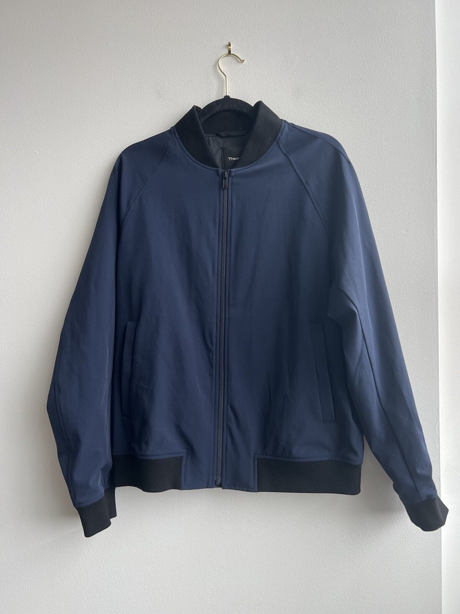 theory executive ジャケット（navy） THEORY Men's NAVY BLUE Medium Bomber Jacket NWOT | eBay