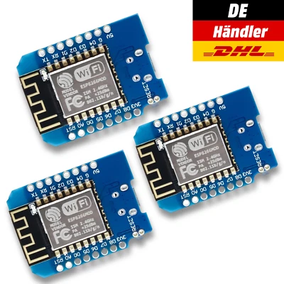 OLOTOS 3x D1 ESP8266 Mini WLAN Board Mikrokontroller Wifi Modul Wemos Nodemcu Arduino