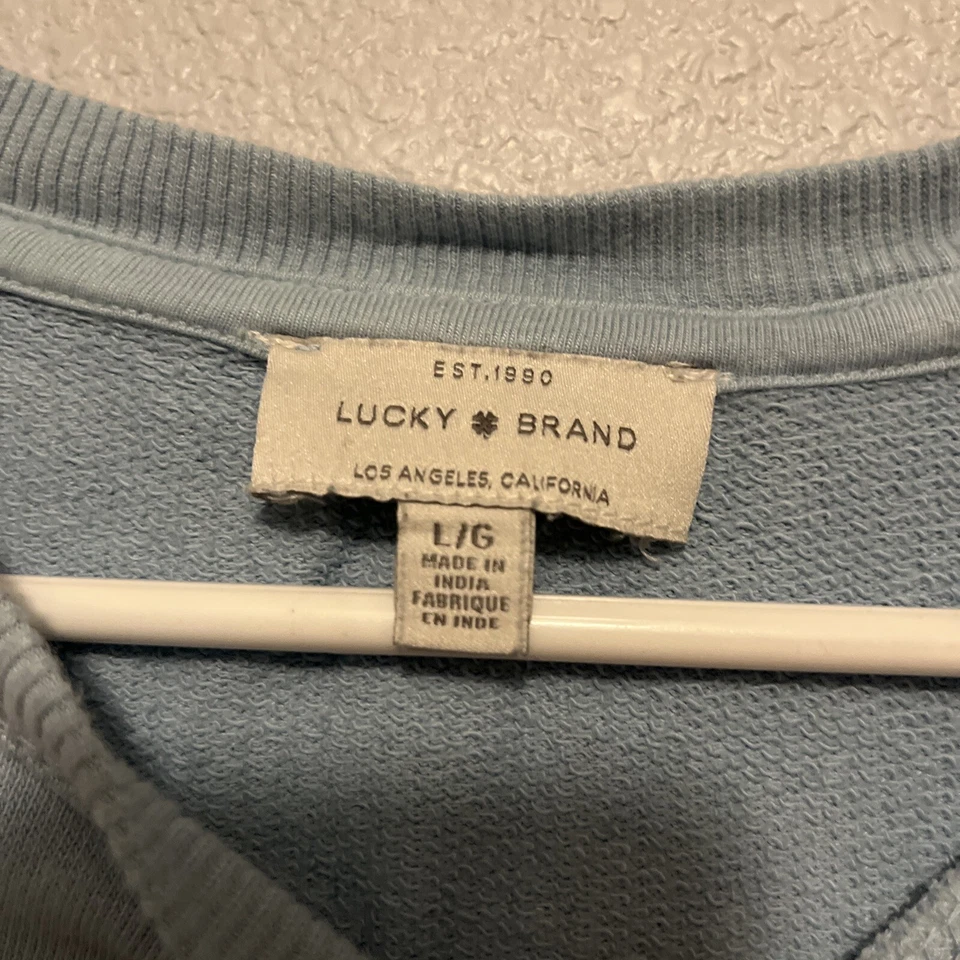 Lucky Brand Ombré Blue and White Sweatshirt Size Large - Image 2 of 4