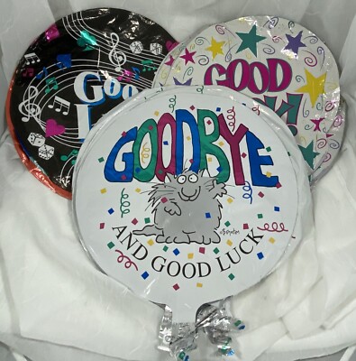 (24) GOOD LUCK MYLAR BALLOONS - BOYNTON GOODBYE AND GOOD LUCK / SPORT / MUSIC