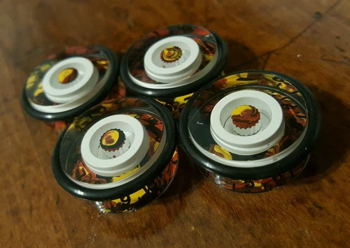 4 JAT Speed Grip Guitar Speed Knobs With Matching Back Plates For Gibson LP