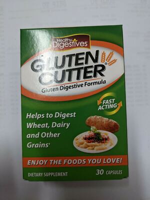 3 PACK Healthy Digestives Gluten Cutter Helps Digest Grains 30 Capsules