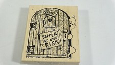 2012 Northwoods Rubber Stamps Ghost Door Enter at Own Risk