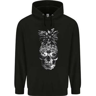 Pineapple Skull Surf Surfen Surfer Urlaub Herren 80% Baumwolle Hoodie
