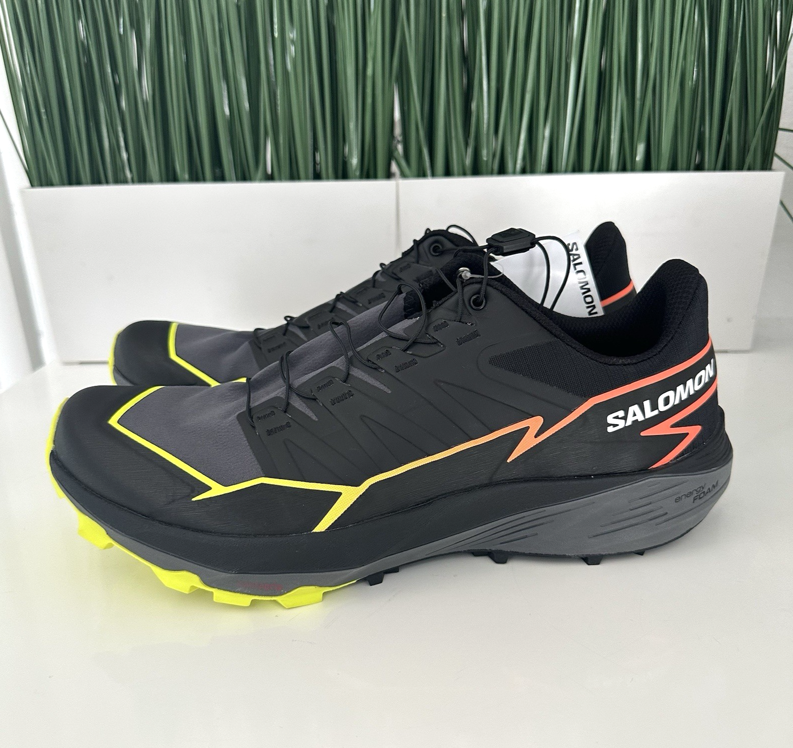 Scarpe Salomon Thundercross NBY da uomo escursionismo trail outdoor nere tonalità taglia 12