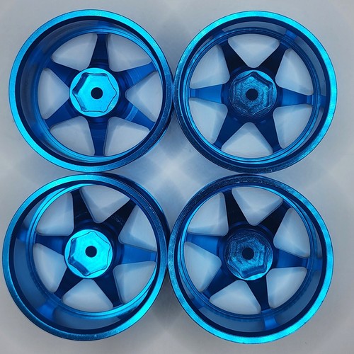 4 Pcs Aluminium Wheels Rims 1/10 Rc Car Tamiya TT01 TT02 Hpi Kyosho Drift Tourer - Picture 9 of 10
