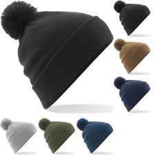 Adult Unisex Beechfield Original Winter Warm Pom Pom Beanie Hat
