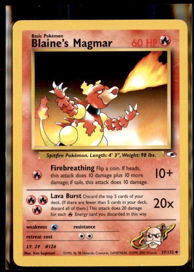 2000 Gym - Heroes Blaine’s Magmar Basic/Uncommon #37
