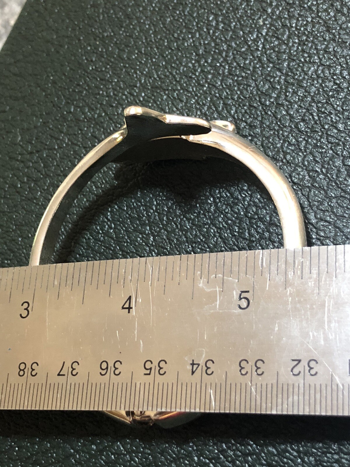 Vintage solid silver 925 dolphin Bangle bracelet … - image 3