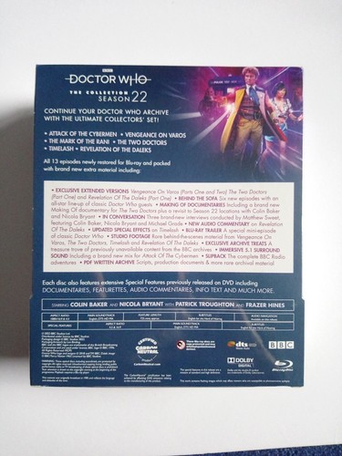 Doctor Who The Collection Season 22 (Blu-ray, 2022, 8-Disc, Limited Edition) - Picture 2 of 6