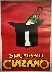 Cinzano Spumanti Locandina Poster Pubblicitario Originale 1950 Vintage Maga Ebay