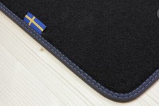 Tappetini Auto Tessuto Per Volvo XC90 II (2015+) - Set 4 Pezzi - Nero - Prodotto In UE - Alta Densità E Antiscivolo