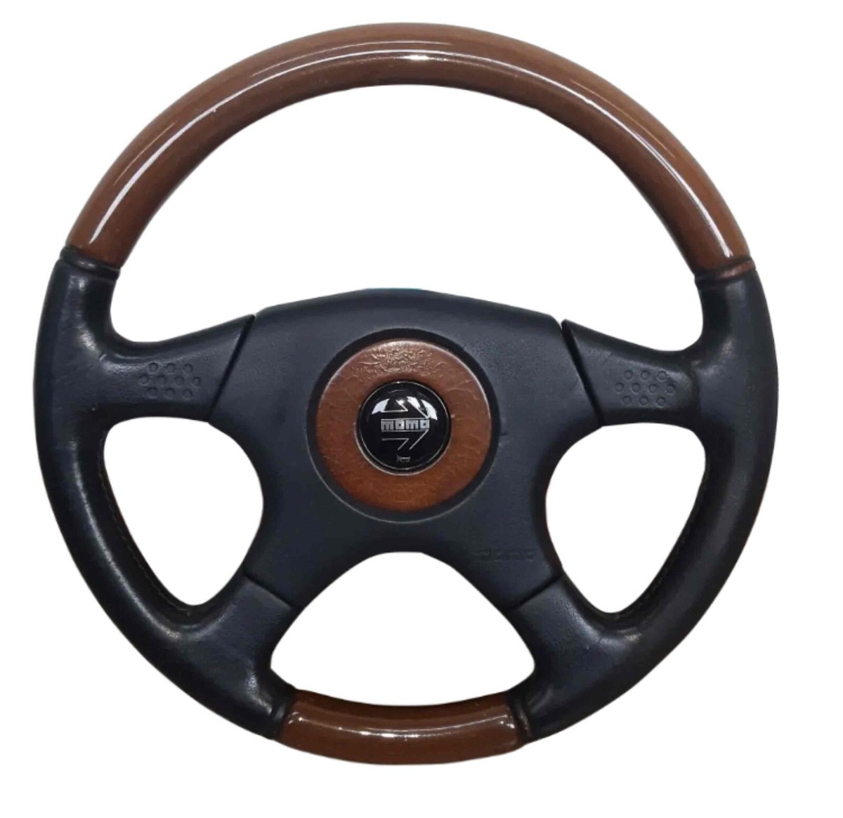 パーツ MOMO MAL36 Momo car steering leather black brown used Made in Italy