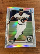 Robert Puason 2020 1st Bowman Chrome Silver Refractor /499 Rookie NRMT+ Oakland