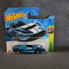 2022 HOT WHEELS EXOTICS MCLAREN ELVA DIECAST BLUE CAR 203/250 SHORT CARD