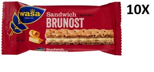 Queso Marron Noruego Wasa Sandwich Galletas 10x36g Bar Brunost Pan Crujiente Ebay