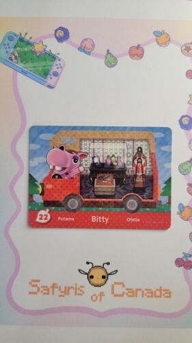 Bitty #22 Amiibo Animal Crossing RV NA English Version Authentic Never Scanned - Afbeelding 1 van 8