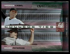 2008 Donruss Elite  #CTC-29 A. Liebel / S, Peterson College Ties Green #/1500