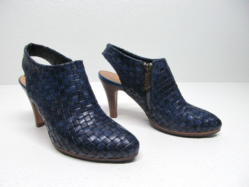 La Bottega Di Lisa Heels Cobalt Blue Leather Slingback Women's size 39
