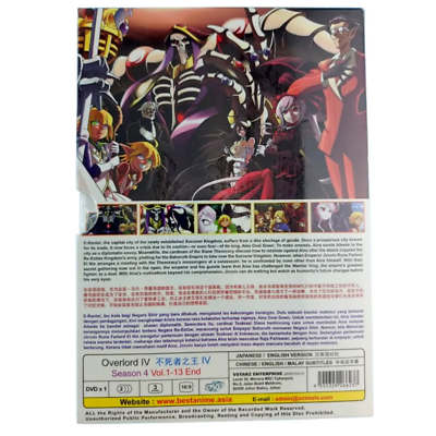 OVERLORD Season 4 [VOL.1-13 END] Anime DVD English Dubbed All