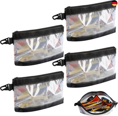 4 Stück Small Tool Zipper Pouch, Tragbare Werkzeugtasche Klein Transparentes Pvc