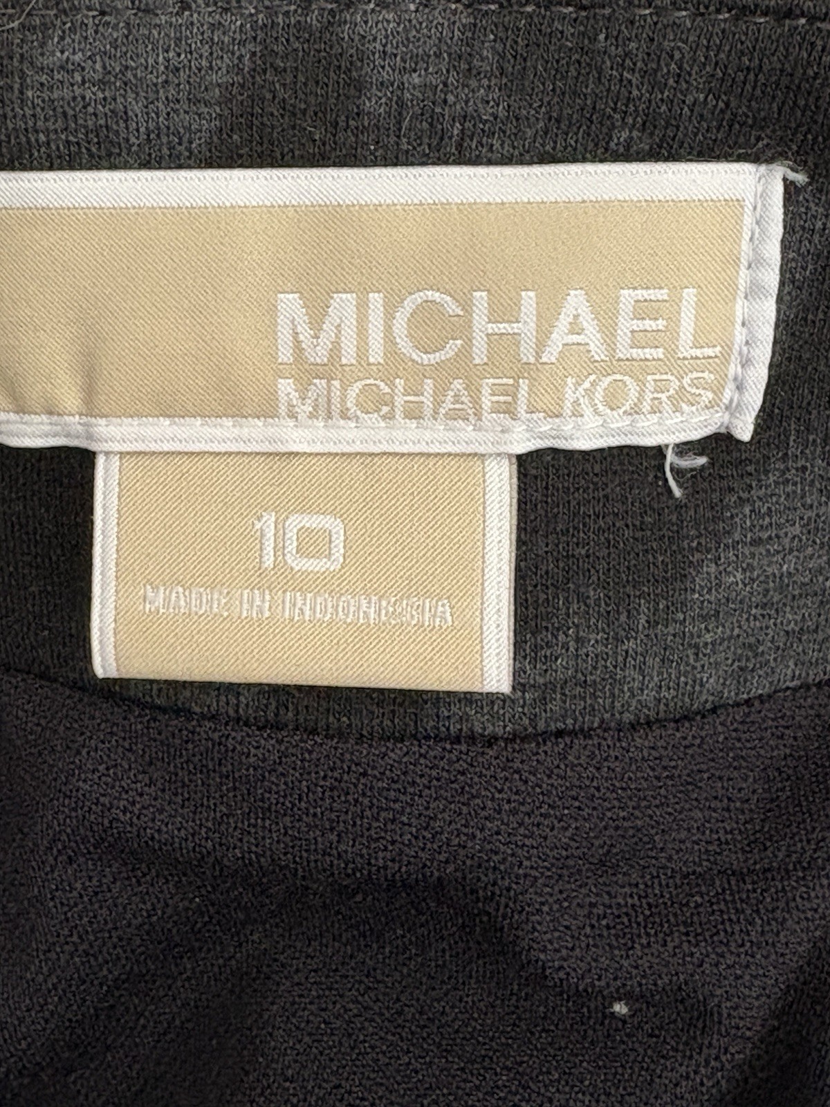 Michael Kors 10 Black Animal Print Logo Zipper Side Zip Lined Above Knee Skirt thumbnail 6