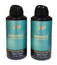 2 NEW BATH  BODY WORKS Men's Freshwater Body Spray, 3.7 OZ