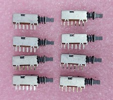 Lot of  8 -  ALPS PN421 - Pushbutton Switch, 4PDT Momentary Non-Latching, New