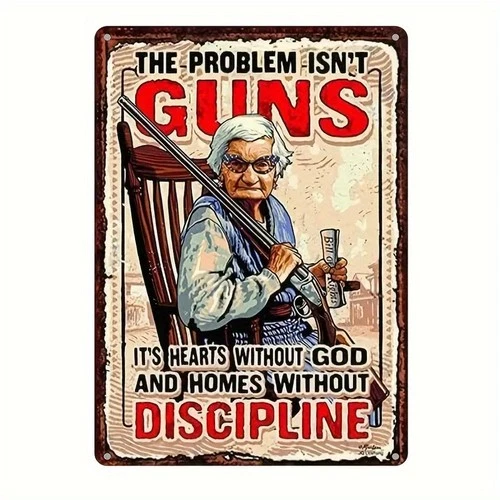 Tin Metal Signs "THE PROBLEM ISN'T " Sign (8''x12''/20cm*30cm), Vintage Plaque D