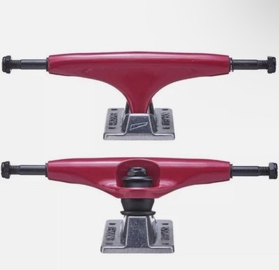 1 Pair Tensor 5.25 Skateboard Alloy Raw Trucks Crimson Sealed New Fast Shipping