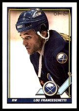 Lou Franceschetti 1991-92 Topps #354 Sabres NHL READ FREE SHIPPING AutographDen