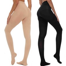 Medical Compression Pantyhose Women Men 20-30 mmHg Support Stockings Edema Pain