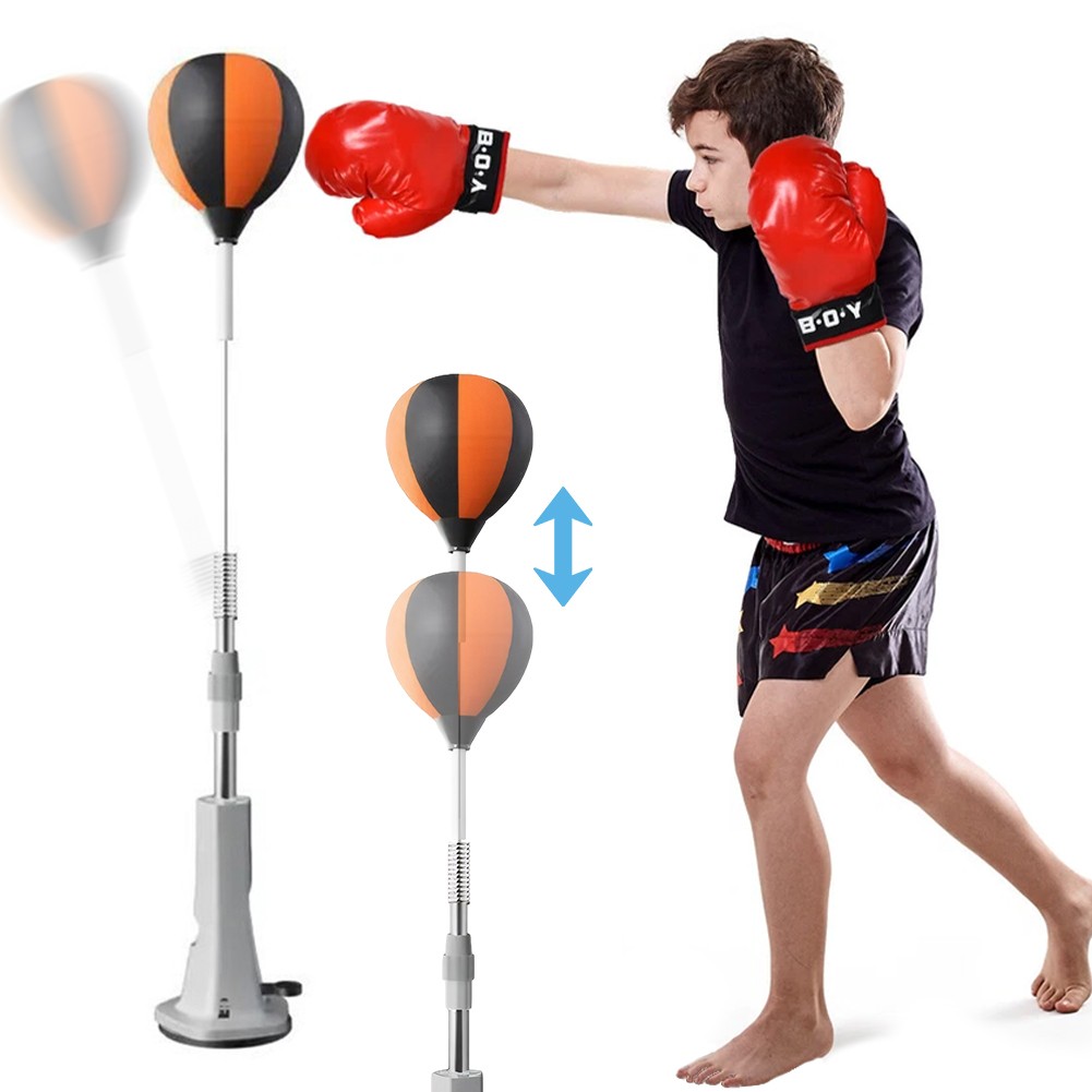 Punching Bag with Stand & Reflex Ball:Adjustable Boxing Bag for Home Gym Fitnes