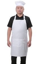 Bib Aprons Set For Women Men Kitchen Chef 2 Pockets 40 Inch Ties 32x28 Inch
