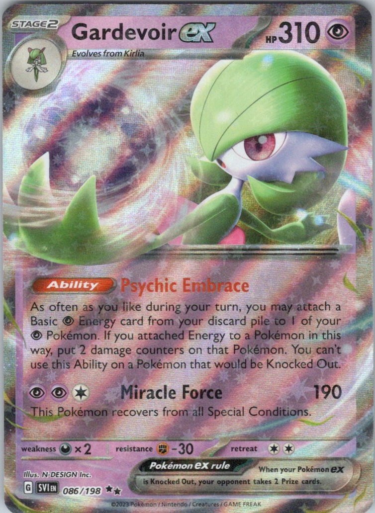 Gardevoir ex - 086/198 #86/198 (Holo) NM SV01: Scarlet & Violet Base Set Pokemon