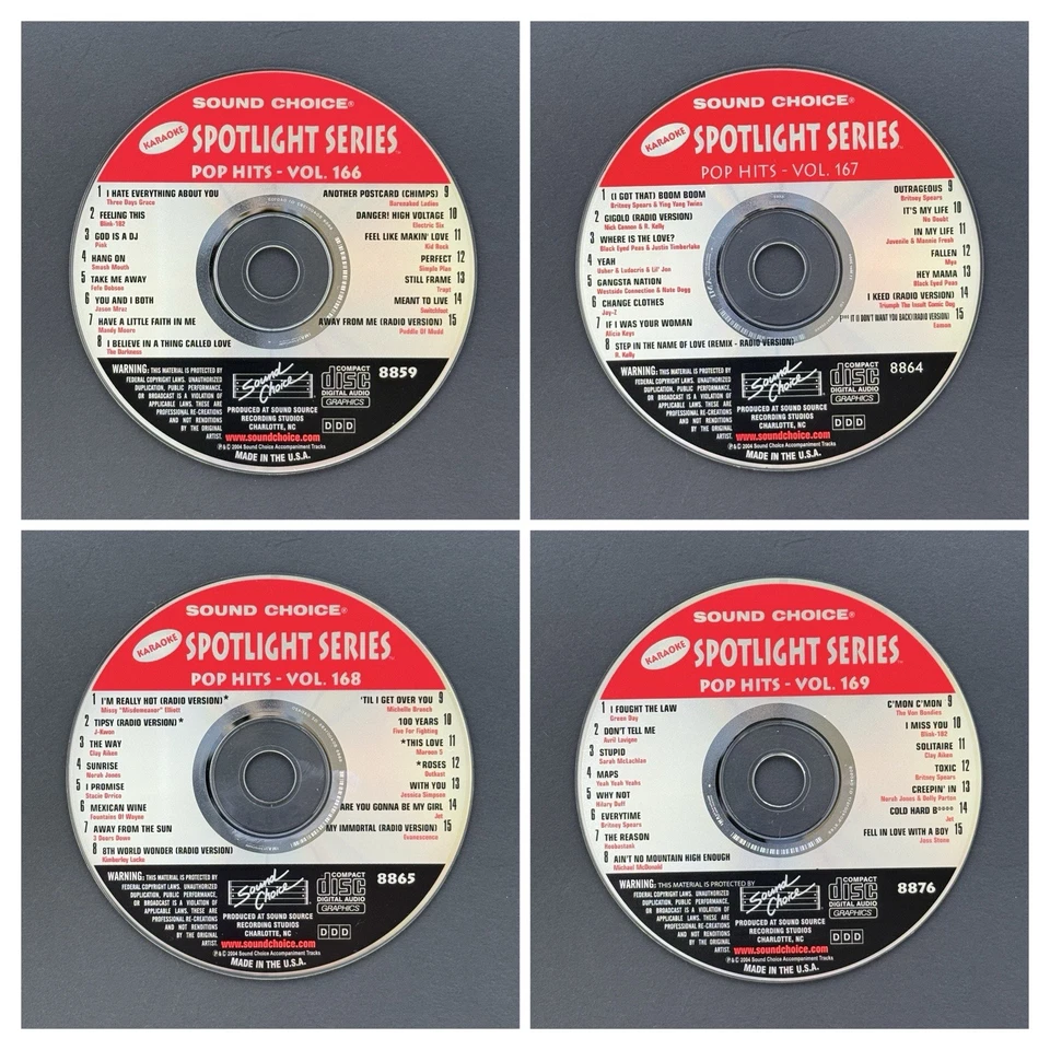 Sound Choice Karaoke Set 42 Discs CDG – Vol 107 & 159–200 – 630 Songs + Zip Case - Image 3 of 4